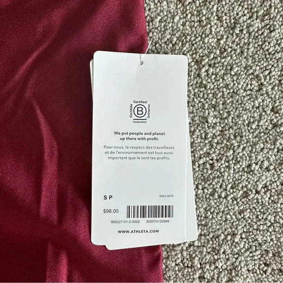 NWT Athleta Elation Shine Tight Red Shinmer Leggings Size Small - Picture 3 of 10